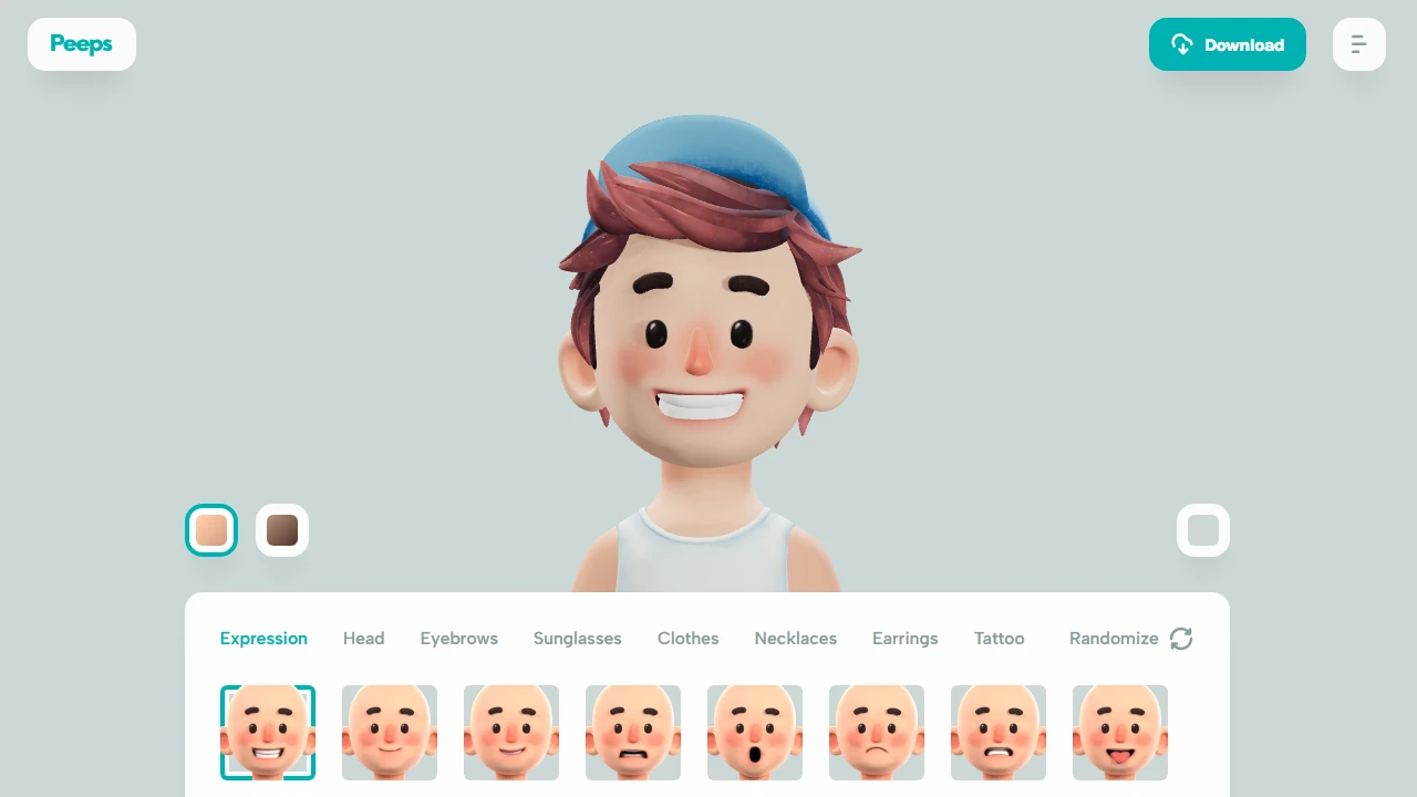 Peeps 3D头像生成器