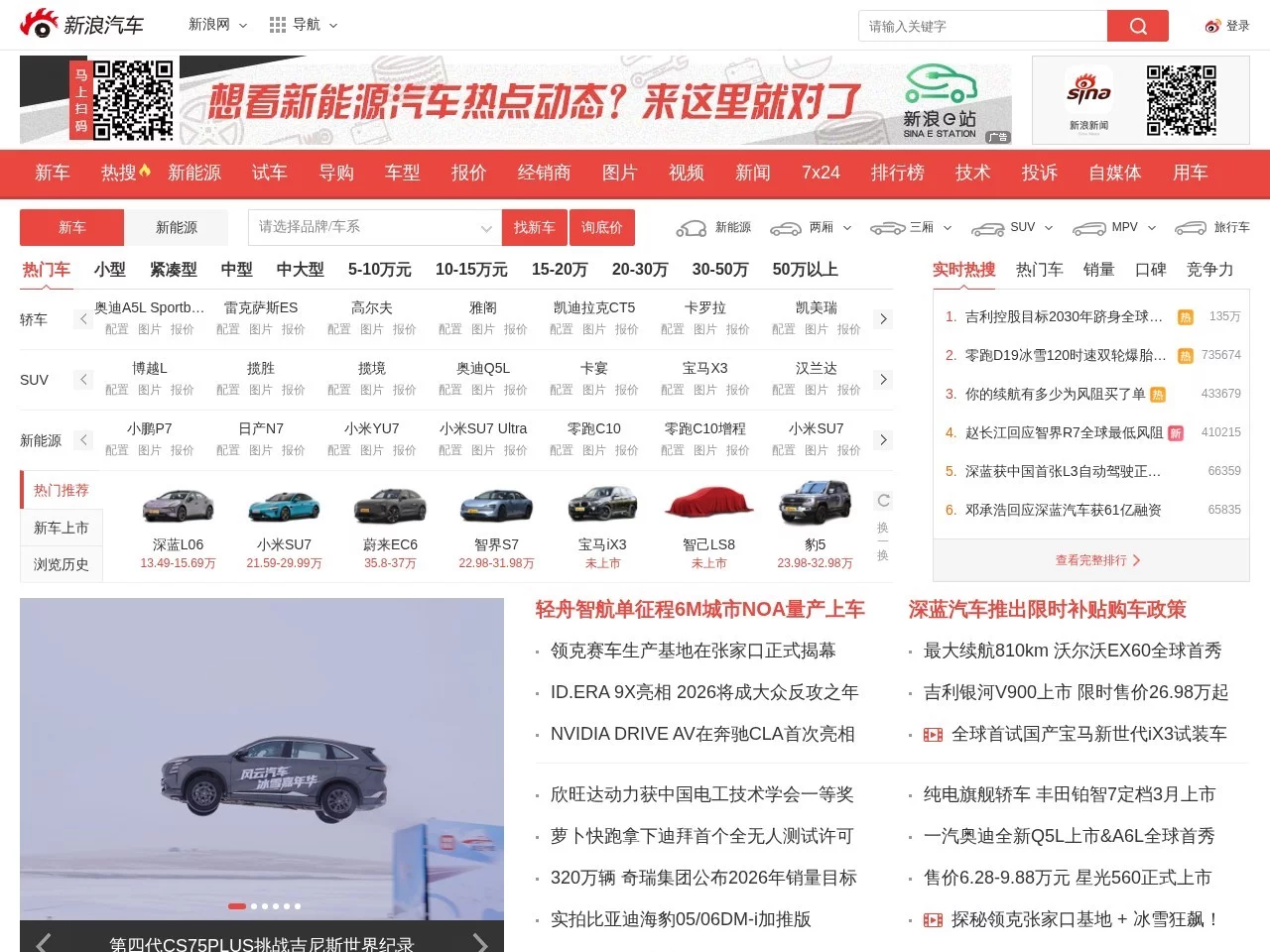 新浪汽车排行榜